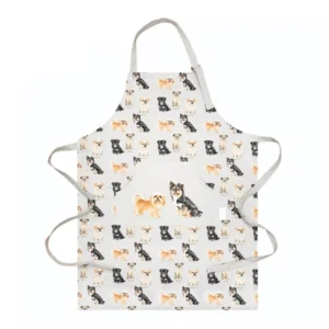 Unisex Cute Dog Apron, Quick Dry Cotton Cooking & BBQ Kitchen Wear